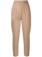 Pinko High-waist Cropped Trousers - Neutrals