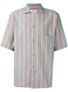 Acne Studios Striped Short Sleeved Shirt - Brown