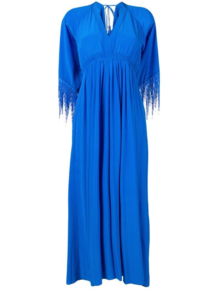 Forte Forte Tassel Tie Back Maxi Dress - Blue