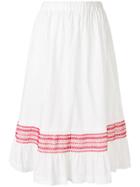 Comme Des Garçons Girl Flared Midi Skirt - White