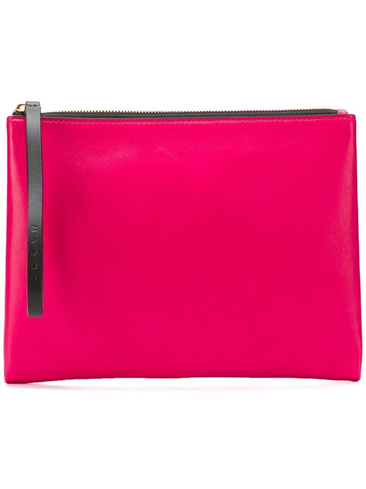 Marni Slim Clutch Bag - Pink & Purple