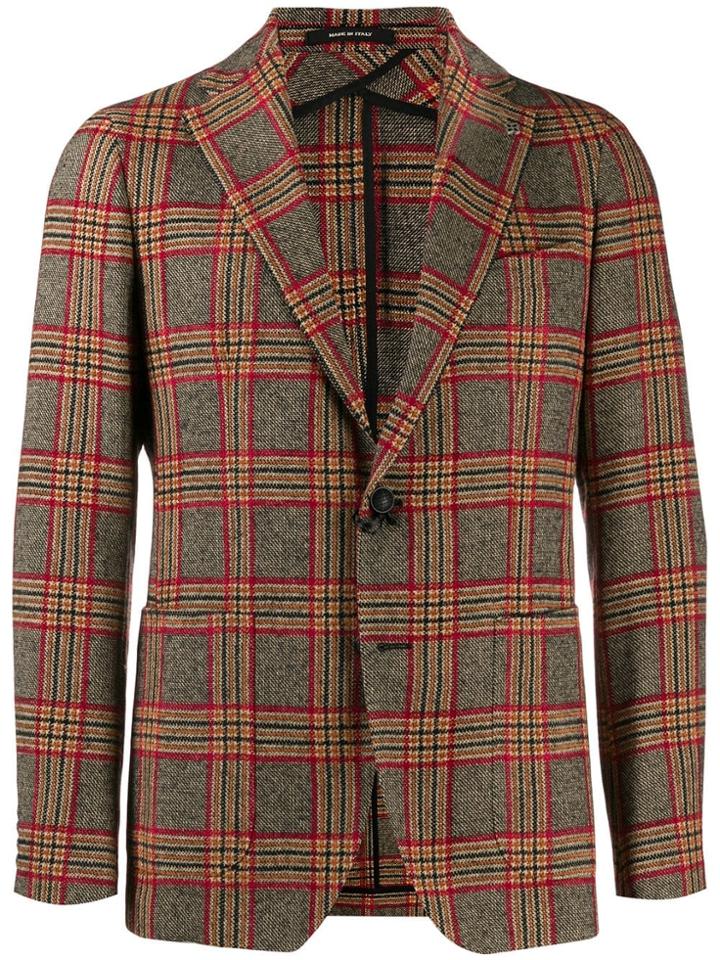 Tagliatore Tartan Blazer - Neutrals