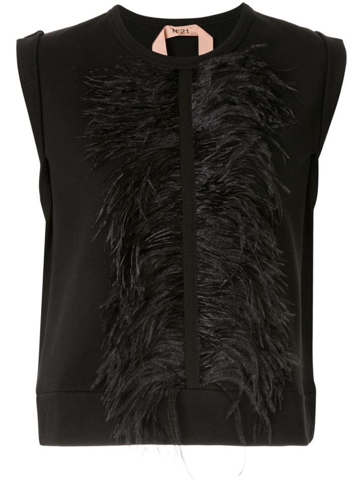 No21 Sleeveless Fitted Top - Black