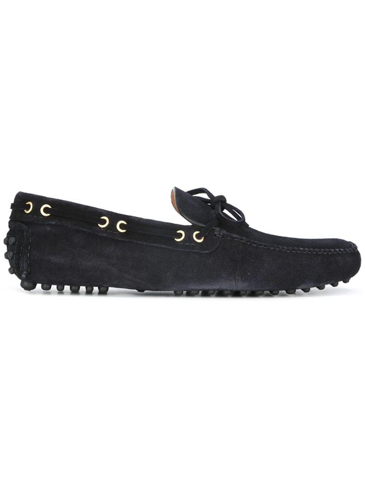 Car Shoe Lace Up Loafers - Blue