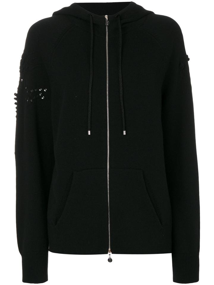 Barrie Zipped Hoodie - Black