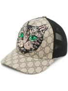 Gucci Gg Supreme Mystic Cat Baseball Hat - Nude & Neutrals