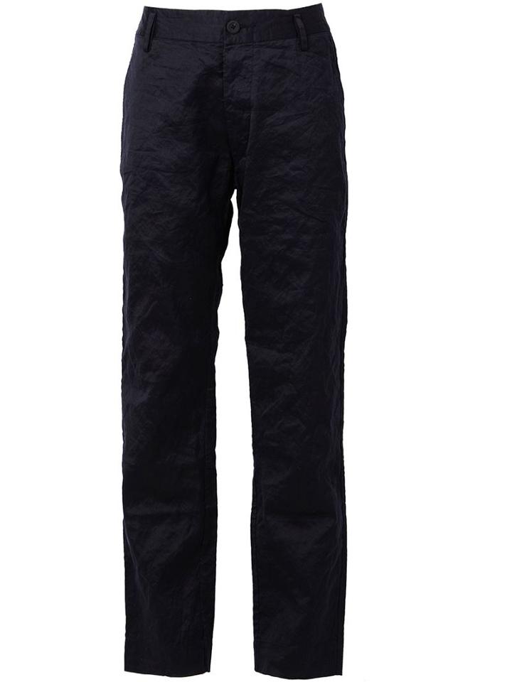 Ziggy Chen Straight Trousers, Men's, Size: 46, Blue, Silk/cotton/metallic Fibre