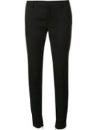 Saint Laurent Skinny Fit Trousers, Women's, Size: 38, Black, Virgin Wool
