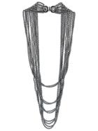 Oscar De La Renta Multi Strand Pearl Necklace - Grey