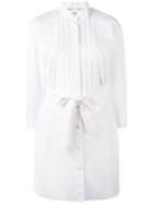 Burberry - Belted Shirt Dress - Women - Cotton - 12, White, Cotton
