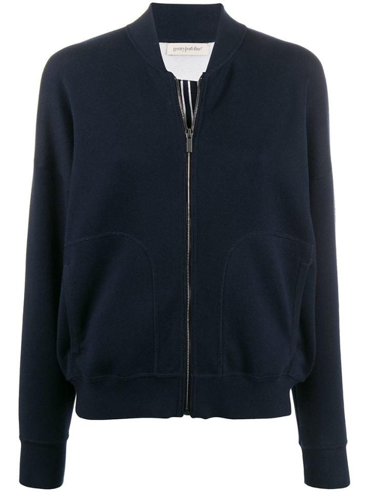 Gentry Portofino Knitter Bomber Jacket - Blue