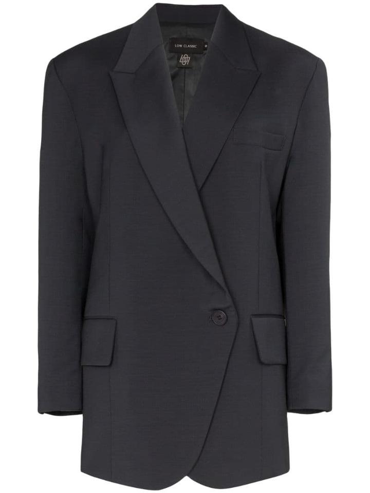 Low Classic Double-breasted Blazer - Blue
