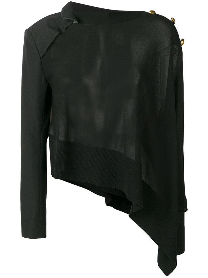 Sacai Sheer Knit Jumper - Black