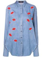 Steffen Schraut Embroidered Denim Shirt - Blue