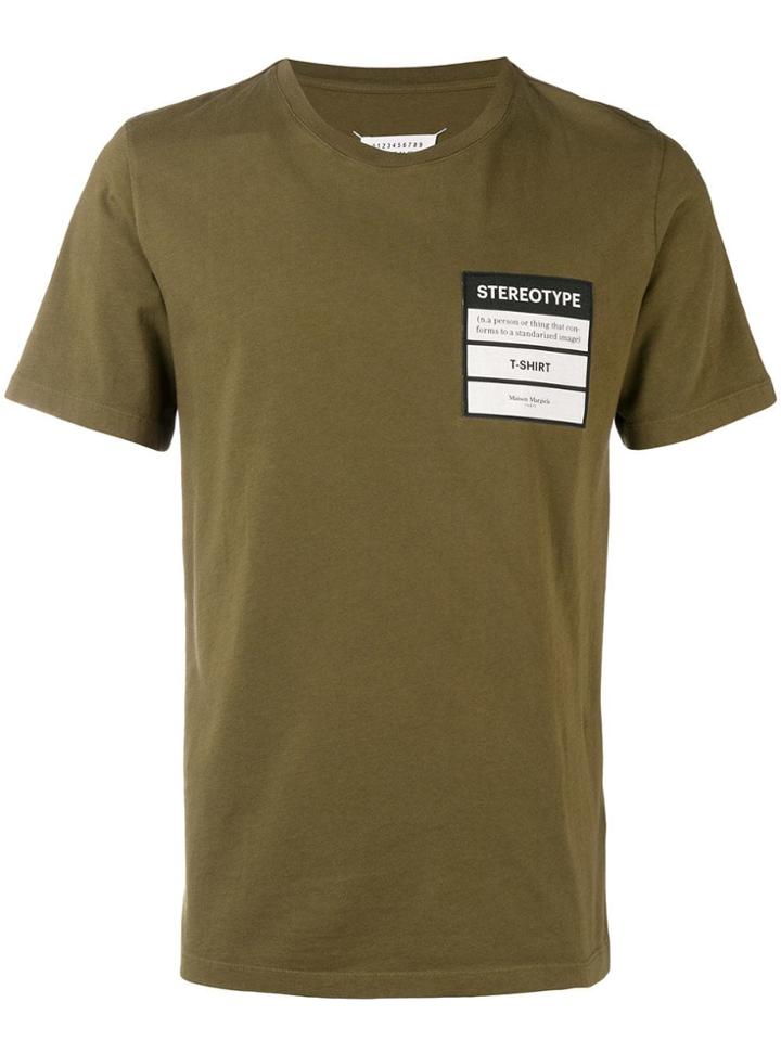 Maison Margiela Stereotype Patch T-shirt - Green