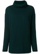 Prada Elbow Patch Roll Neck Sweater - Green