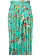 Pinko Pleated Floral Skirt - Green