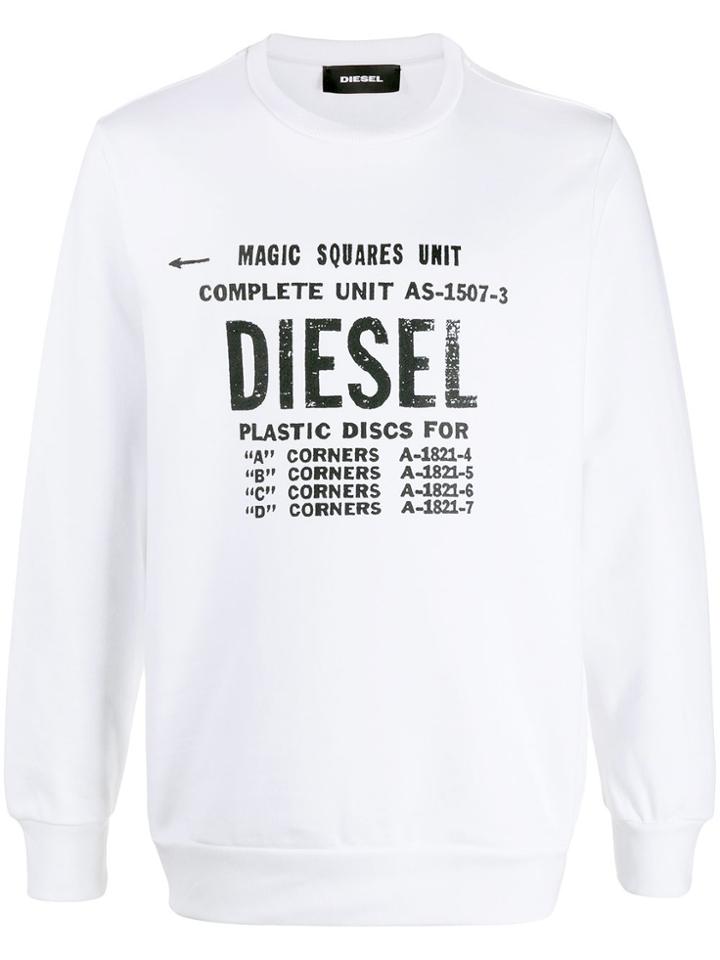 Diesel S-gir-b5 Logo Sweatshirt - White