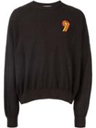 Ami Alexandre Mattiussi 9 Patch Boxy Sweater, Men's, Size: Large, Brown, Cotton/polyamide