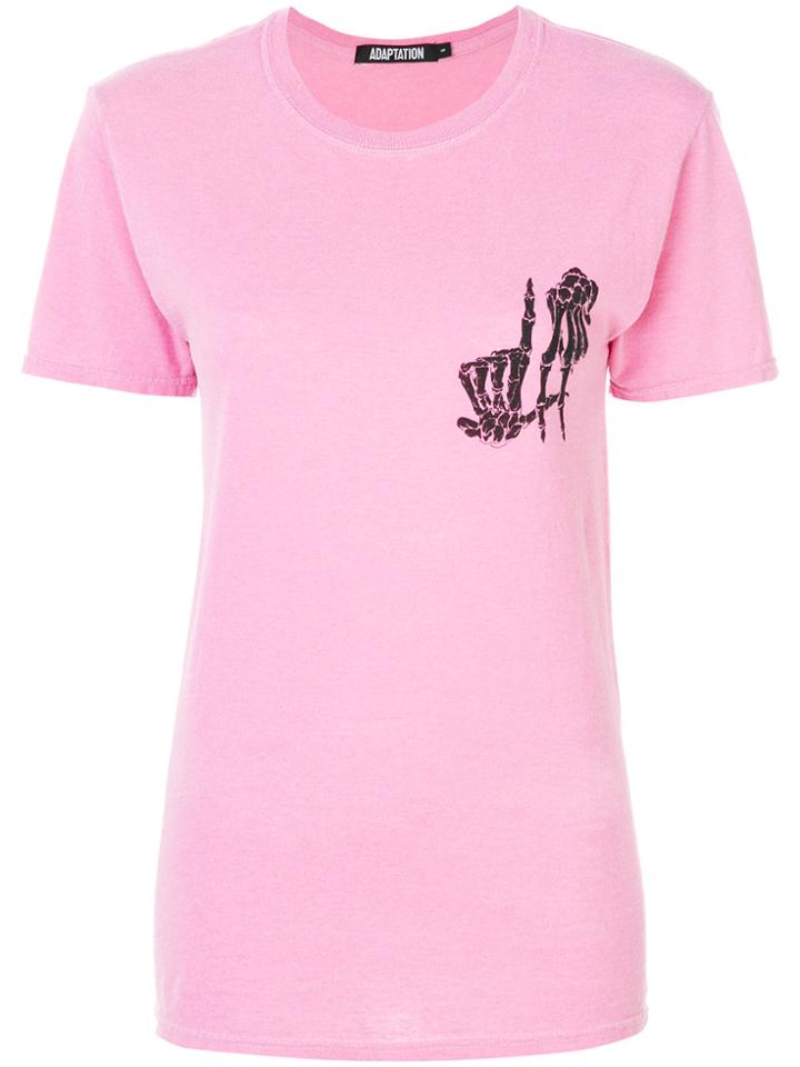 Adaptation Bones Print T-shirt - Pink & Purple