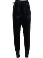 A.f.vandevorst Drawstring Track Pants, Women's, Size: 36, Blue, Viscose/silk