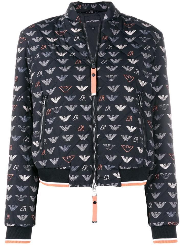 Emporio Armani Logo Bomber Jacket - Black
