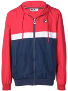 Fila Striped Hooded Jacket - Red