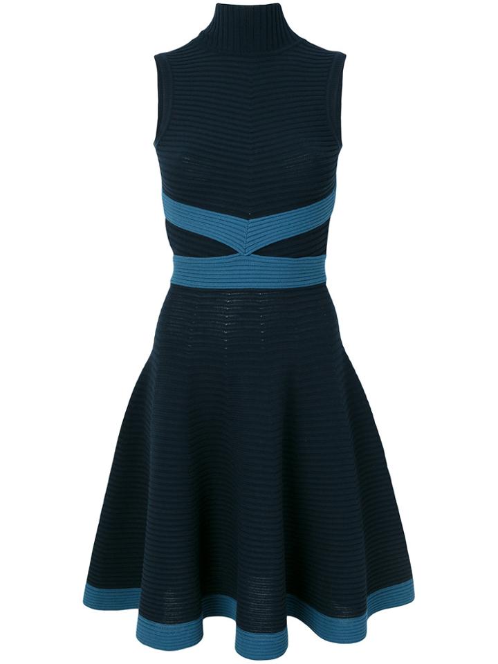 Fendi Ribbed Sleeveless Dress - Blue