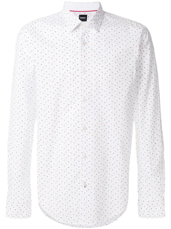 Boss Hugo Boss Abstract Micro Print Shirt - White
