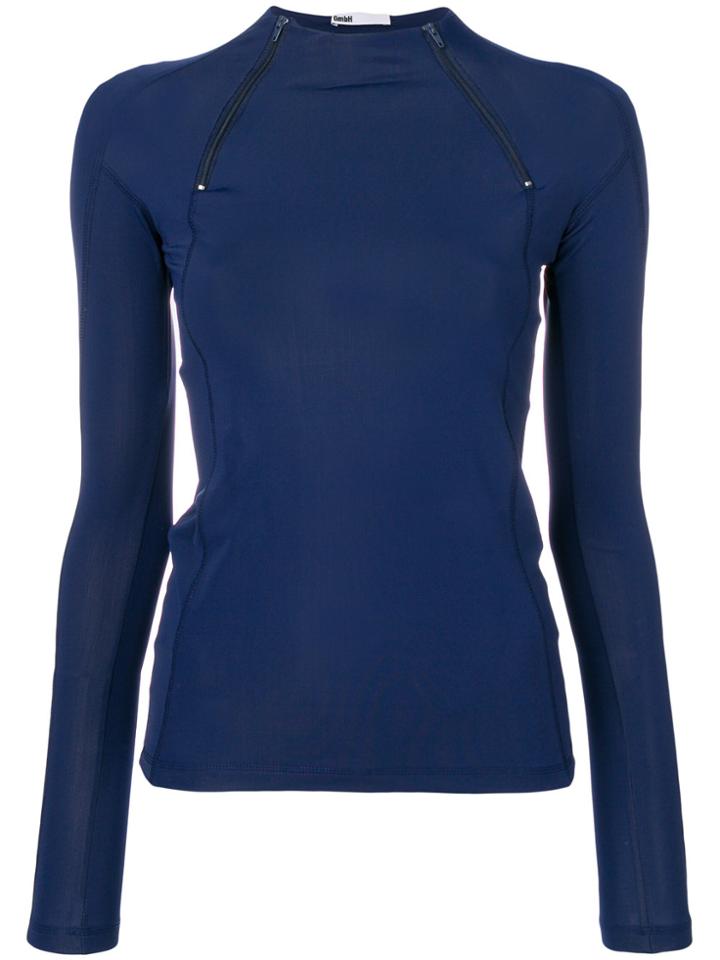 Gmbh Double Zip Sweatshirt - Blue