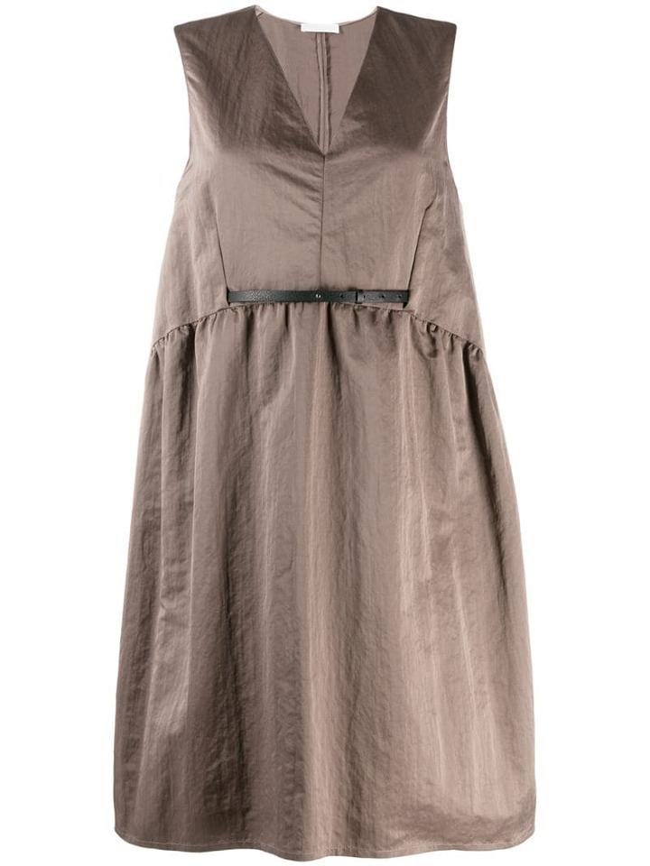 Fabiana Filippi Sleeveless Belted Dress - Neutrals