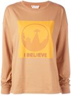 Marni 'i Believe' Slogan Sweatshirt - Brown