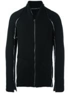 Cedric Jacquemyn Padded Deconstructed Bomber Jacket, Men's, Size: 48, Black, Virgin Wool/silk/viscose