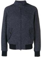 Zanone Biker Knitted Style Jacket - Blue