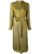 Indress - 'lagos' Shirt Dress - Women - Silk/modal - 2, Green, Silk/modal