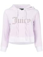 Juicy Couture Swarovski Personalisable Velour Hooded Pullover - Pink &