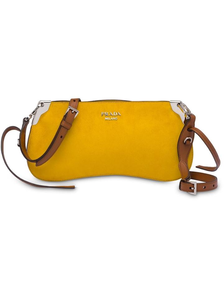 Prada Prada Sidonie Suede Bag - F0xuu Sunny Yellow/cognac