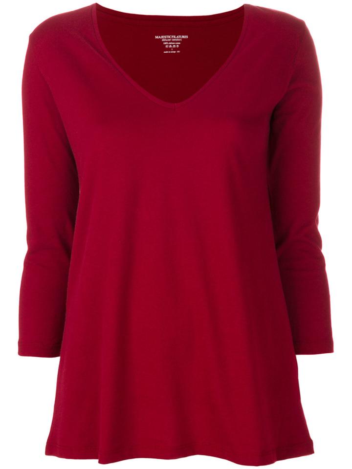 Majestic Filatures Camiseta Long Sleeved T-shirt - Red