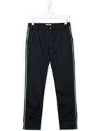 Msgm Kids Teen Logo Band Trousers - Blue