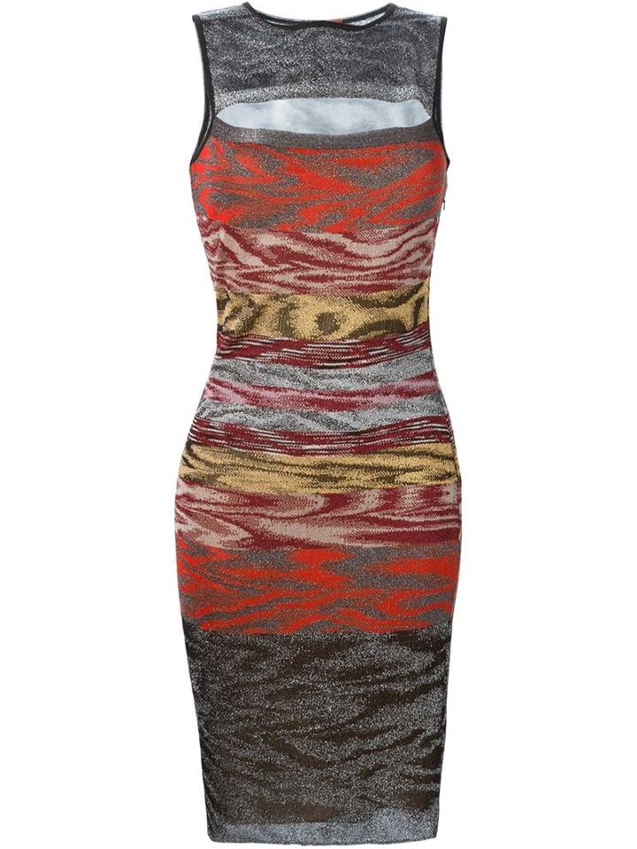 Missoni Cut-out Detail Fitted Knitted Dress, Women's, Size: 42, Rayon/cupro/polyester/spandex/elastane