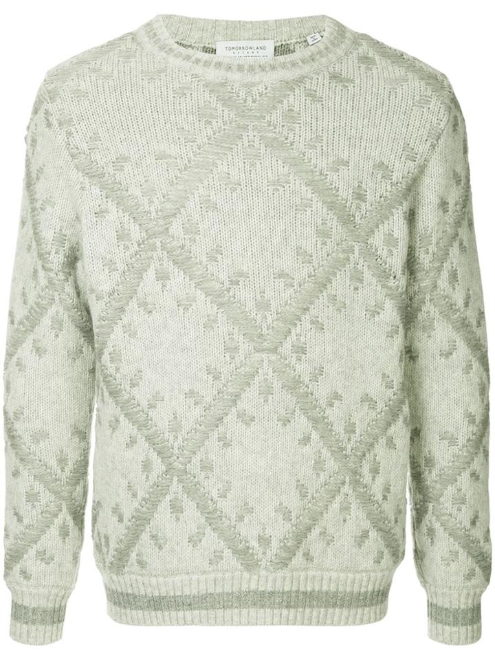Tomorrowland Embroidered Long-sleeve Sweater - Grey