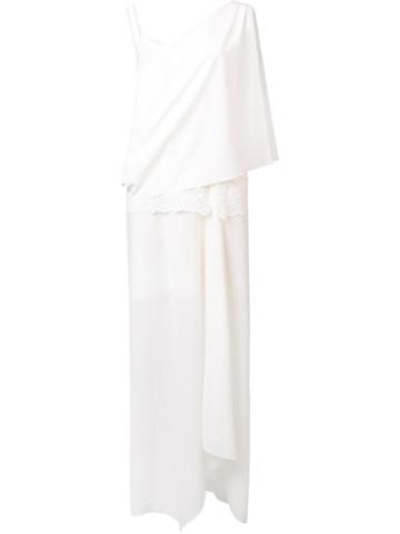 Loyd/ford Single Shoulder Asymmetric Dress, Women's, Size: 4, White, Silk