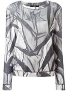 Diesel Printed Sweatshirt, Women's, Size: Medium, Grey, Cotton