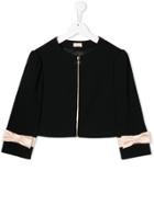 Elisabetta Franchi La Mia Bambina Fiochi Cipria Jacket - Black