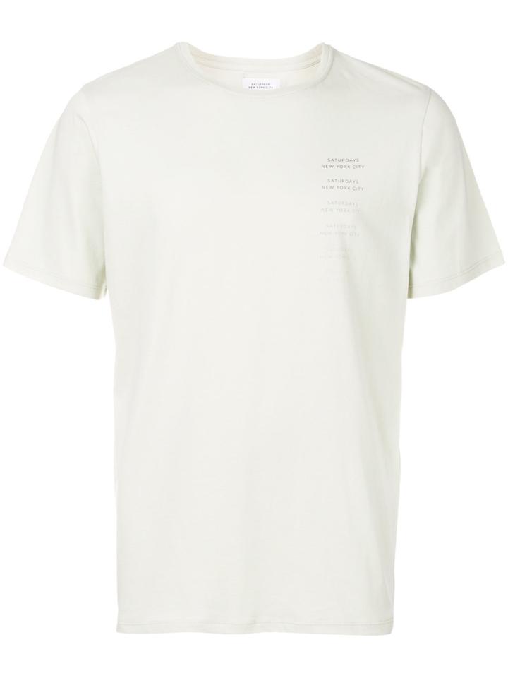 Saturdays Nyc Logo Fade T-shirt - Green
