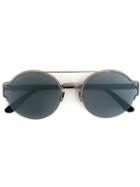 Bottega Veneta Round Frame Sunglasses, Men's, Grey, Acetate/metal Other