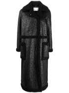 Stand Adriana Faux-shearling Coat - Black