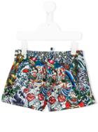Dsquared2 Kids Printed Swim Shorts, Toddler Boy's, Size: 4 Yrs