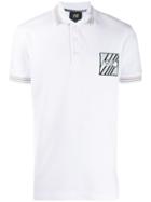 Cavalli Class Logo Patch Polo Shirt - White