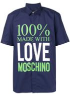 Love Moschino '100% Made With Love' Shirt - Blue
